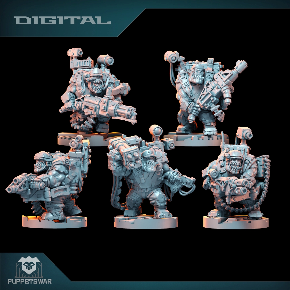 3D Printing Idea - Orc Ultimate Badasses Squad, Figura de