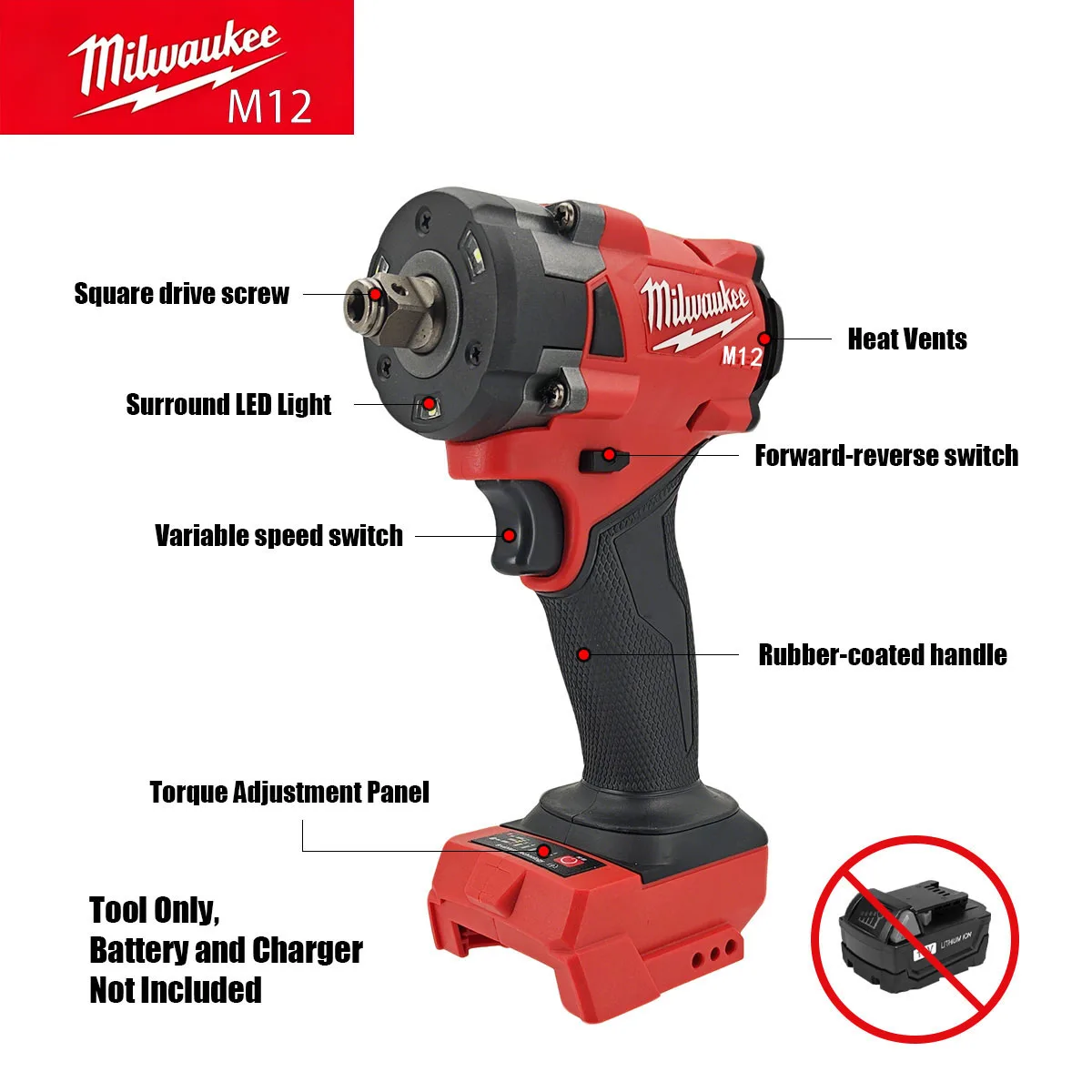Llave de impacto eléctrica sin - Milwaukee Drill M12 Fuel reseña y precio