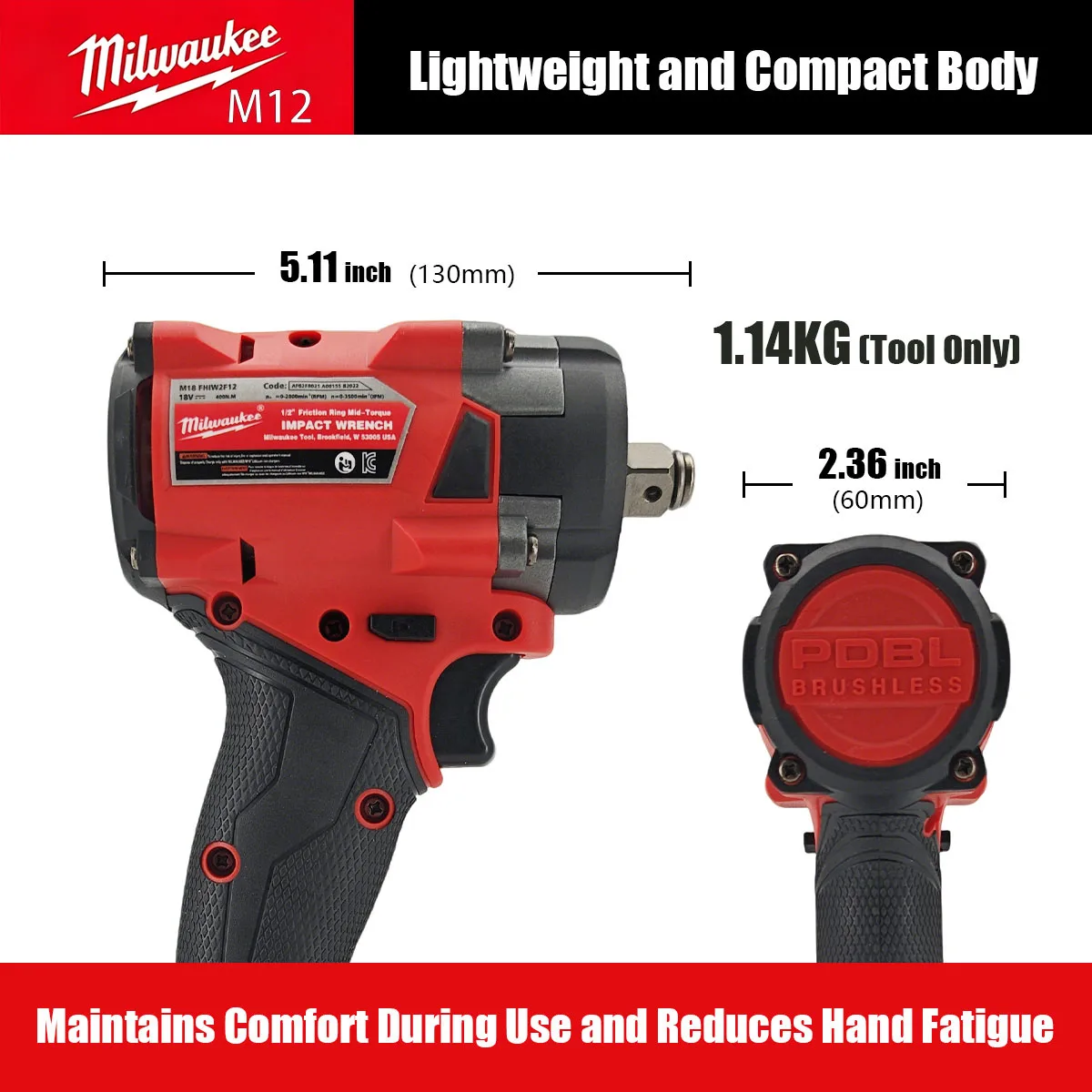 Llave de impacto eléctrica sin - Milwaukee Drill M12 Fuel reseña y precio