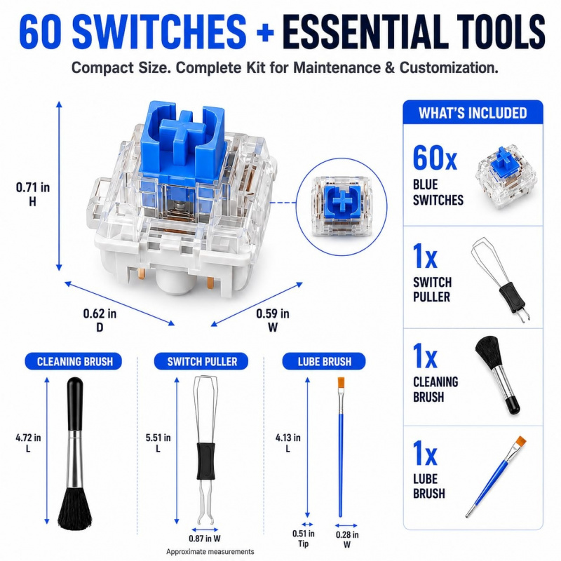 60 interruptores mecánicos azu - 3D Print Removal Tool reseña y precio