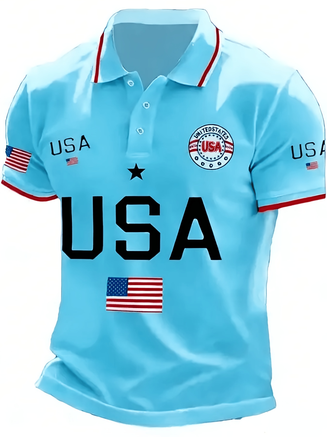 Camiseta Polo Patriótica de EE - 3D Printing Usa reseña y precio